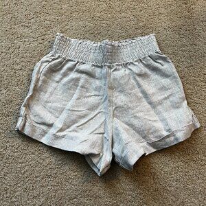 Reformation Nashville Linen Short Oatmeal - Size XS